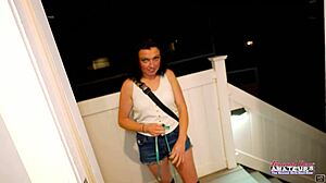 Inked Brunette Phoenix Rae Fingers Pussy and Sucks Hard Cock