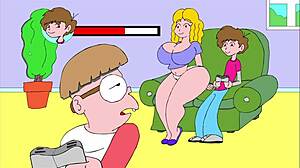 What’s happening on the couch with this erotic comic flashing scene?