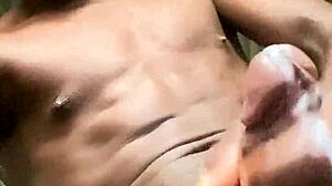 Horny Amateur Strokes Monster Cock While Moaning Dirty Talk