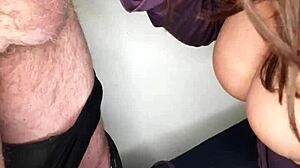 Italian Redhead Swallows Cum in Mouth and on Tongue