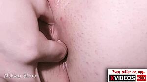 Watch Extra Closeup As Babe Masturbates Shaved Pussy And Tight Ass! Cum Inside Me Now!