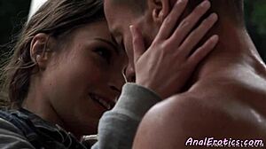 Anally Banged Beauty Gets Jizzed On Outdoors In Classy Passionate Glamour Scene With Small Tits