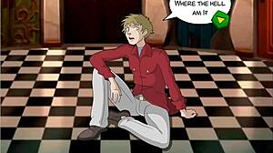 Alistair in Cumderland Chapters 1-2 Compilation: Student Gets Anal Blowjob and Cum in Bizarre British Flash Game