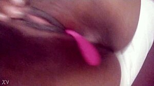 The latina wife masturbated her pussy with a dildo on webcam while her husband worked.