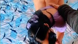 After Halloween party, I’m with sexy Batgirl for a wild ride!