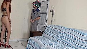 wife receives delivery in panties?