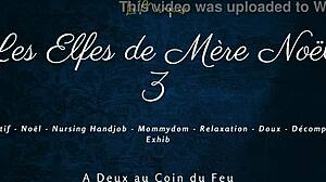 European french elves deliver intense nursing handjob in les elfes de mère noël 3.