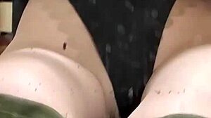 Elza Kom in Sexy Nylon Striptease.