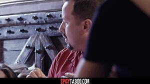 Blonde Latina Slut Licks and Fucks Stepsister's Boyfriend Rough