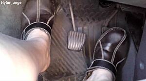 Hell yeah, Zeraphine73’s chubby feet fetish in car rocks!