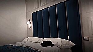 Sexy Italian Daddy Pounds Bed and Cums Hard at Mirror