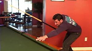 Step sister turns into pool hall whore for taboo interracial blowbang and cumshot banging.