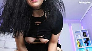 Latina mexican agatha d in miniskirt uses vibrador for daily masturbation. She reaches intense orgasm with pussy play.