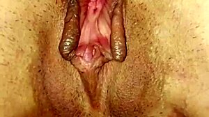 opening the married woman's tight pussy fully on red