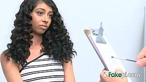 Curly teen shoplifter rides the guard's tight prick in police uniform storyline.