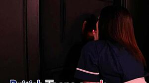 Nurse visits gloryhole after shift for student group