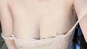 Yo, check this glassed Vietnamese girl getting herself off