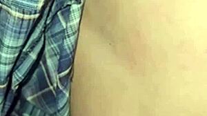 delicate skinny teen offers her body to amateur for intense session