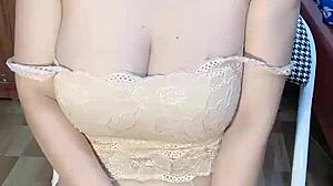 Yo, check this glassed Vietnamese girl getting herself off