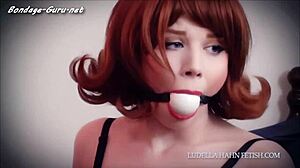 vintage antique bondage with gagging choking and leather