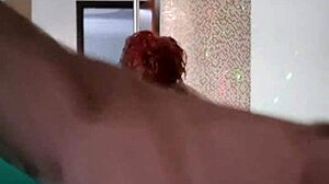 fucking pink haired tattooed slut hard on pool table desk