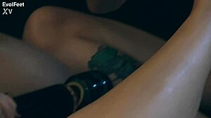 this bitch controls you with her pussy and feet deepthroat choking