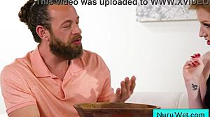 Sexy Blonde Masseuse Gives Relaxing Nuru Massage