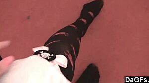 Sexy Caribbean teen pirate girl strips and masturbates on webcam