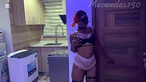 BIG BLACK DICK Pounds Mercedes Wet Juicy Pussy in Lingerie