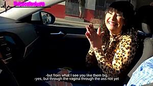 Nueva PUTITA arrives for FIRST TIME casting interview outdoors