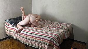 Naughty stepmom goes bareback with stepson in wet action