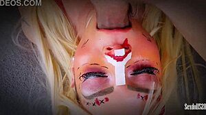 Sexy zombie nurse is back from halloween party, excited and thirsty for cum in pov 😈