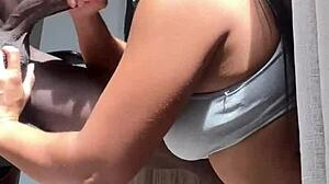 Big Booty Brunette Girlfriend Gets Licked And Handjob From Stepbrother Nysdel