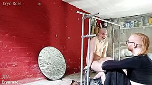 Bound In Metal Begging To Cum With Female Ejaculation And Toys On Shaved Pussy