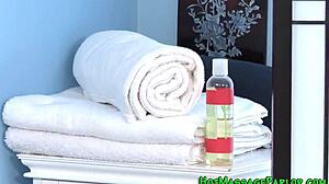 i'm obsessed with this pretty masseuse's cum-filled mouth