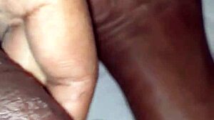 Man Stroking Huge Black Monster Cock Close Up!