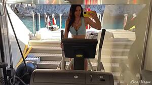 So there I was, enjoying my early morning solo masturbation on this luxury yacht with dirty talk outdoors