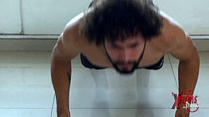 Hot Women Interact with Boxing Coach in Training Session