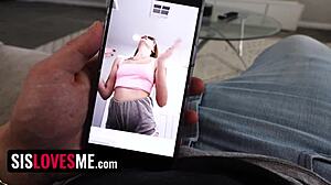 Sexy Stepsis Sends Nude Videos From Bathroom To Stepbro