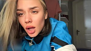 best friend's girlfriend gives unforgettable blowjob at home