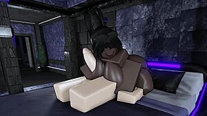 uh cute robloxian slut gets deepthroat blowjob and anal riding in condo whore sex