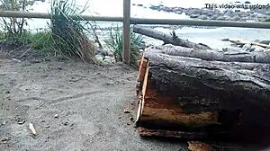 on the beach, people are playing outdoors in public