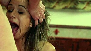 busty milf’s feet worshipped before deep throat pounding