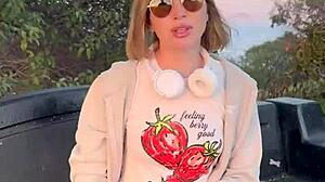 Kinky Public Tease with Pretty Small Tits