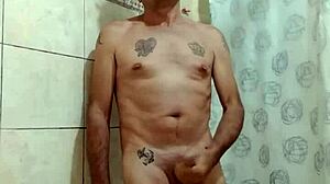 A boy in Curitiba city masturbates alone