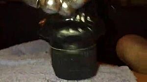 i fill my pussy with toys while bound in web chat, feeling extreme pleasure.