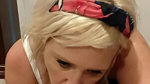 Cheri Bangz sucks stepdad's cock in group