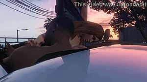 Franklin dominates hooker with raw car sex in GTA 5