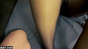 Ebony Girl Gets Cum on Nylon Feet After Intense Footjob in Hardcore Scene