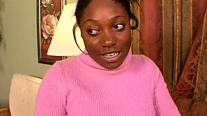 Nubian babe blows cock while petite friend gets fucked in amateur storyline.